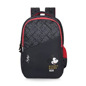 Skybags Printed School Backpack For Kids, 01 Black (Disney Mickey)