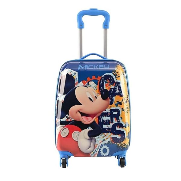 Heart Home 16inch Polycarbonate & ABS Kids Trolley Bags for Girls & Boys with 360 Degree Rotating Wheels | Hardsided Cabin Travel Suitcase for Kids | DTB2015, Mickey – Multicolor