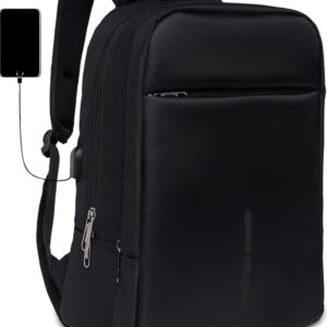 Meek Anti Theft Number Lock Backpack Bag With 15.6 Inch Laptop Compartment Usb Charging Port And Organizer Pocket For Men Women Boys Girls (Black)