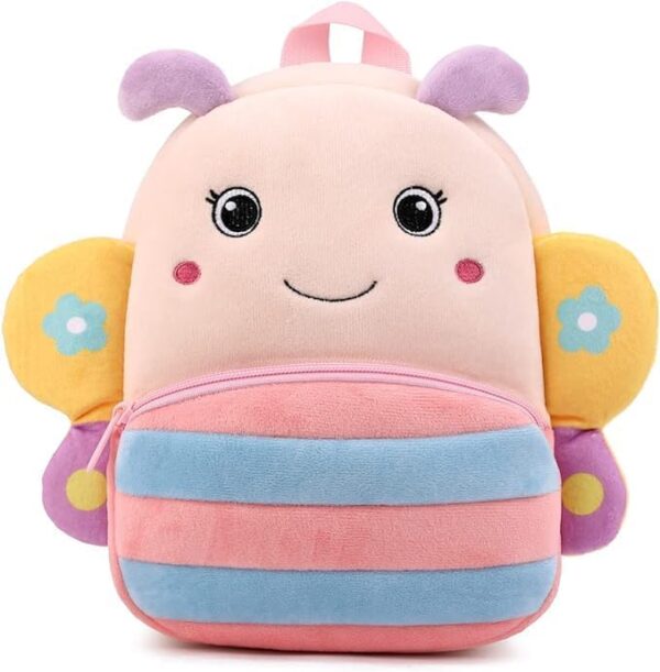 HappyChild Kids Plush Backpack for Boys and Girls, Plush Animal Cartoon Mini Backpack Little kids bags for 2-5 years