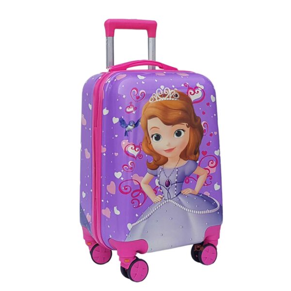 JUNIOR JOE 20 Inch Kids Suitcase with 4 Wheel Travel Trolley Bag (4 Day Trip) (Pink)