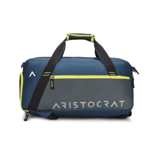 Aristocrat Power 52cm Gym Duffle Bag for Men and Women with Multiple Pockets and Separate Shoe Compartment for Travel, Sports and Workouts (Blue)