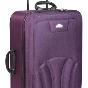 Trolley Bag for Travel Polyester Softsided Cabin & Check-in Luggage Bag Suitcase | 3 Wheel Soft Luggage Cabin | 24 inch Medium, Purple