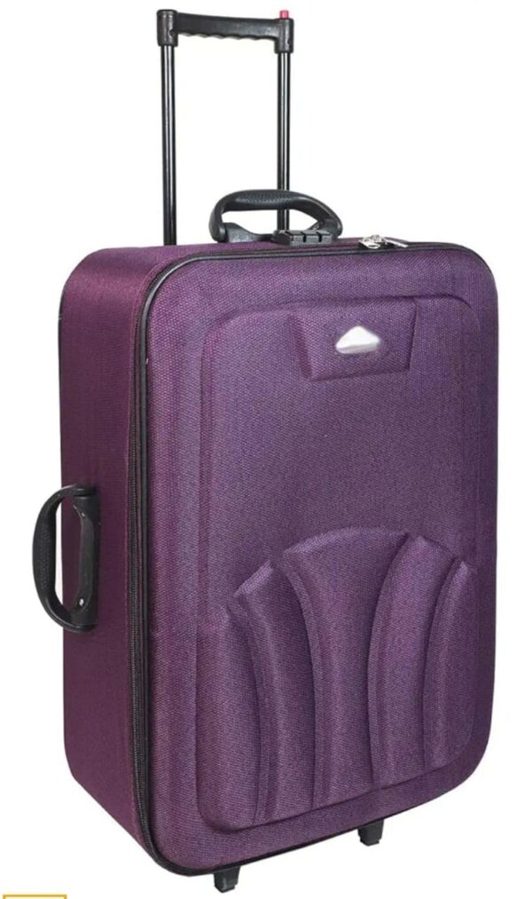 Trolley Bag for Travel Polyester Softsided Cabin & Check-in Luggage Bag Suitcase | 3 Wheel Soft Luggage Cabin | 24 inch Medium, Purple