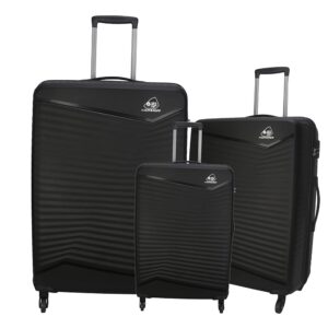 American Tourister Kamiliant Set Of 3 Small – 55 Cm, Medium – 68 Cm & Large – 79 Cm Polypropylene Hard 4 Wheeler Spinner Trolley Bag Luggage Trolley- Black