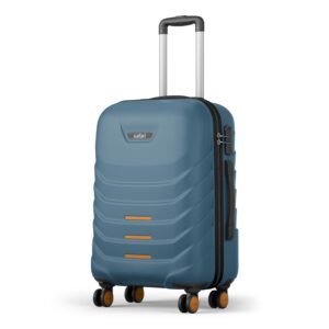 Safari Crescent 8 Wheels 66cm Medium Check-in Trolley Bag Hard Case Polycarbonate 360 Degree Wheeling System Luggage, Travel Bag, Suitcase for Travel, Trolley Bags for Travel, Ink Blue