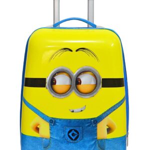 Swarn Products Polycarbonate Mini Heros Printed Travel Suitcase Spinner Trolley Bag For Kids (Yellow -0508)