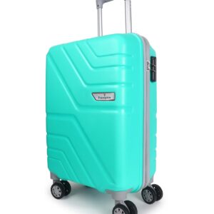 Trolley Bag Small Size, 56 cms Hard Side Travel Bag for Women, 8 Wheel Luggage Suitcase for Travelling, Cabin-Friendly, Scratch Resistant, Small Trolley Suitcase (Small, Sky Blue)