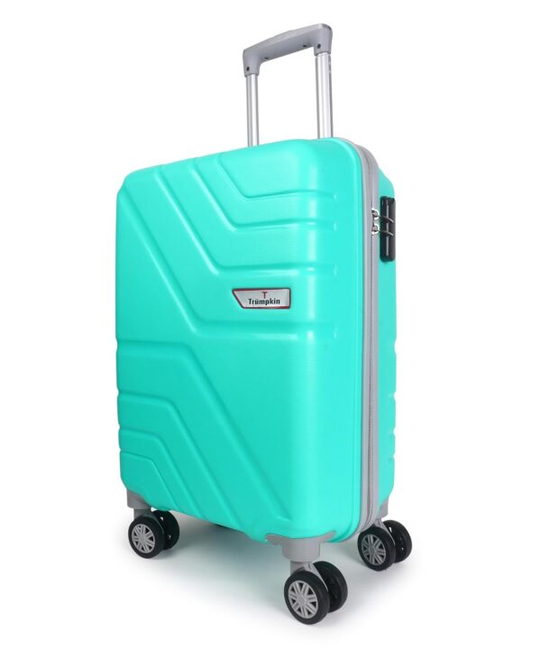 Trolley Bag Small Size, 56 cms Hard Side Travel Bag for Women, 8 Wheel Luggage Suitcase for Travelling, Cabin-Friendly, Scratch Resistant, Small Trolley Suitcase (Small, Sky Blue)