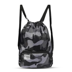 DIVULGE 18 Ltrs (43 Cms) Small Size Standard Backpack (Grey Drawstring 2.0_Multicolour)