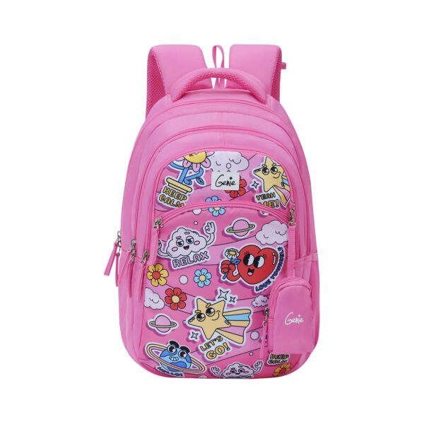 Genie Pearl Backpack for Girls, 17″ Cute, Colourful Bags