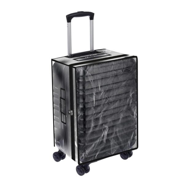 Storite 24 Inch PVC Zippered Clear PVC Suitcase Covers Protectors, Soft Side Waterproof Dustproof Suitcase Transparent Covers Case for Wheeled Luggage Trolley Protective Covers (58 x 29 x 41 Cm)