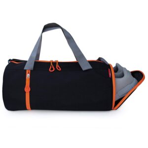 Sfane Men & Women Trendy Black Gym Bag/Duffle Bag/Sports Bag/Shoulder Bag/Sports Bags/Gym Bags for Men & Women with Shoe Compartment (Orange)