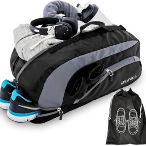 STRAPVILLA Gym Bags for Men and Women | Stylish Duffle Bag with Shoe Compartment | Ideal Gym Bag for Men | Versatile Gym Bags for Women | Sports Bag for Men and Boys – Gym Duffle Bag for Men’s Workout