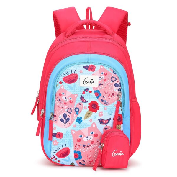 Genie Kitty Kids Backpacks, 15 inches, Cute, Colourful bags