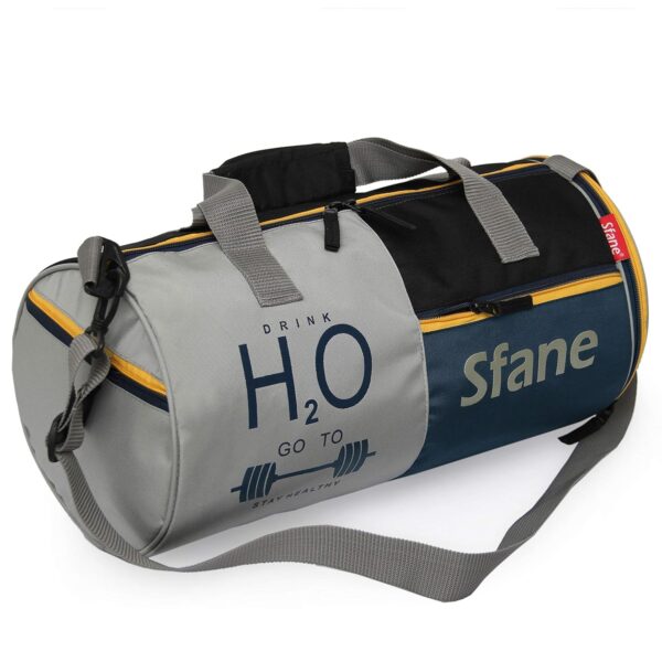 SFANE Polyester 23 cms Navy Blue Gym Bag, Shoulder Bag, Sports Bags for Men & Women with Separate Shoes Compartment (Blue)