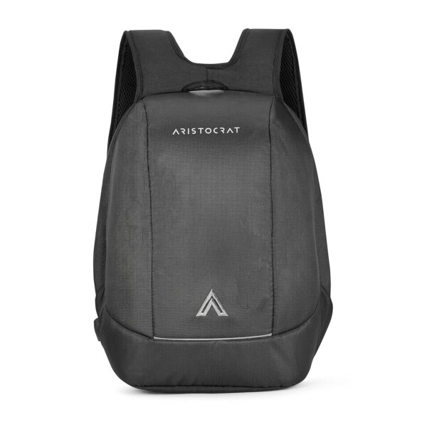 Aristocrat Laptop Backpack 22L With Rain Cover, Spacious Antitheft Compartment, USB Charging Port, Power Bank Pocket & Tablet Compatible | Black | Protector