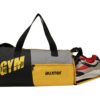 AUXTER Polyester Premium Sports Gym Duffle Bag with Shoe Compartment for Men and Women, Black-Yellow Set of 1