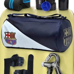 Gym Kit with Duffle Bag, Resistance Bands, Shaker Bottle,Hand Griper & Gloves