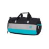 Harissons Trinity 28L Water Resistant Sports Duffel Gym Bag for Men & Women with Shoe Compartment & Yoga Mat Holder (Black & Turquoise)