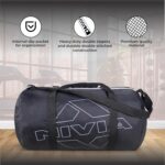 Nivia Enfold 2.0 Duffle Polyester Gym Bags/Adjustable Shoulder Bag for Men/Unisex Sports Carry Bag / 18L Quick Access Pocket/Black - Orange (Black-Grey)