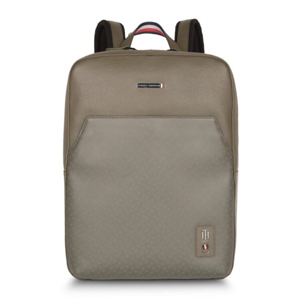 Tommy Hilfiger Prudence Unisex Leather 14 inch Laptop Backpack Olive