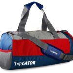 Topgator Polyester 10 inches Soft Gym Bag with Shoes Compartment - Multicolour