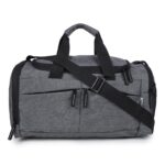 Wooum Sports Gym Bag,Travel Duffel Bag with Shoes Compartment for Men Women, 43x29x28 Cm Approx 35L, Lightweight - Grey