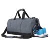 FATMUG Polyester Sports Duffel Gym Bag For Men,Women-Large Duffle Bag With Wet Pocket&Shoe Compartment-One Shoulder Bag For Training,Outdoor,Yoga,Overnight Travel Duffel Bag (Dark Grey 27L),9 Cm