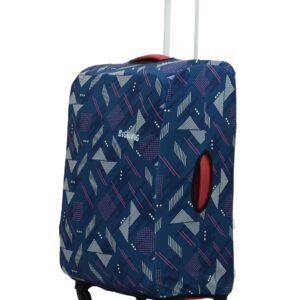 BIGWING Protective Cover in Polyester Fabric with Geometric Print for | 20′ Inch Small Size | Soft Luggage Trolley Bag Cover (Fits Only On Fabric Trolley Bag)