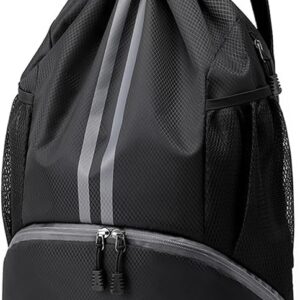 X9X Sports Drawstring Bag | Backpack for Men/Women | Basketball/Gym Bag Dedicated Shoe Compartment | Wide Shoulder Straps | Waterproof Fabric