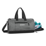 Cranique Duffle Gym Bag with Shoe Compartment Shoulder Strap for Men & Women | Gym Duffel Bag | Sports Bag | Kit Bag (QGB2-Grey)