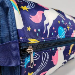 HOMEMATES 1 Pcs Stylish Unicorn Polyester Duffel Bag Use for Gym, Sports, Summing for Girls and Women (Purple)