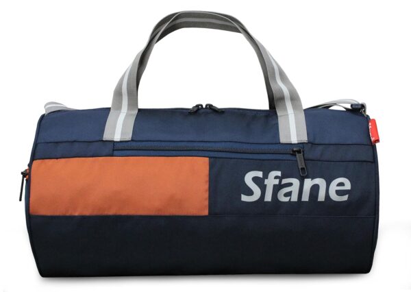 Sfane Men & Women Polyester Black & Grey Trendy Duffel Gym Bag (1 Qty) (Blue)