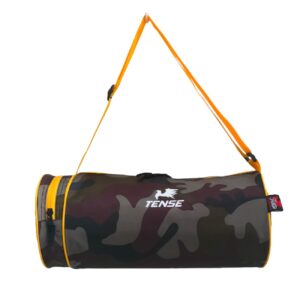 TENSE Gym Bag Polyester/Unisex Gym Bags/Shoulder Bag for Men & Women (CAMO-Yellow)