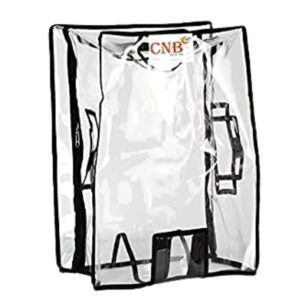 CNB Hard & Soft Luggage PVC Waterproof Trolley Bag/Suitacse Cover with Zip (Transparent, 22 Inch, 1 Piece)