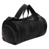 Kuber Industries Gym Bag | Leather Gym Bag for Man | Sports Gym Bag | Fitness Bag | Gym Bag with Adjustable Strap | Shoe Compartment Gym Bags | Black