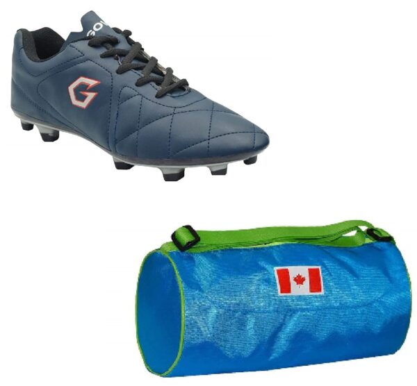 Charged Sports Bag Vancouver Small Sky with Gowin Football Shoe Mercury Navy New Size-4