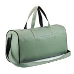 Nautica Duffle Bag for Travel | Stylish Leatherette Luggage | Compact and Comfortable for Travelling |Hand Duffel Bag |Gym Duffle Bag |Suitable for Men's and Women's Green, 24 cms