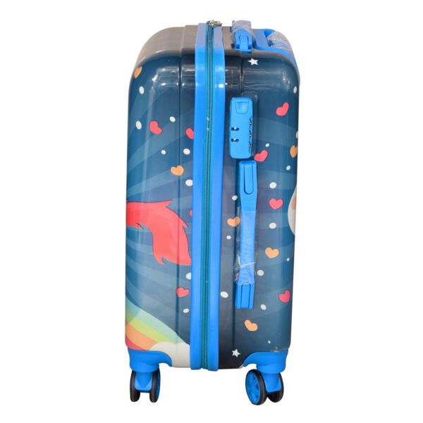 D Paradise Kid’s Hard Case Polycarbonate Cartoon Print 20 Inches Pink and Blue Unicorn Boy’s and Girl’s Suitcase Trolley Bag for Kid’s Travel