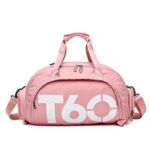 Lightniing Hammerz Polyester 22 Cms Multi Purpose T60 Travel Duffle Bag Lightweight Waterproof Backpack Carry Luggage Bag with Shoe Compartment (Pink)