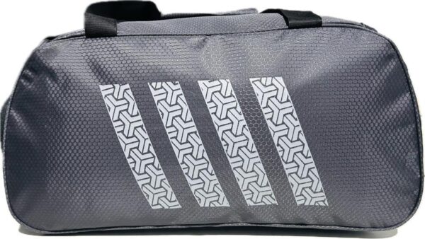 3RB Gym Bag Square Shape with Side Pockets Sports Bag one Long Strap and Two Small Straps with Web Padded Handle (Pack of 1) (Grey)