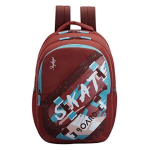 Skybags ASTRO PLUS SKATE THEME RED SCHOOL BACKPACK 34L