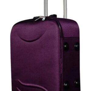 Trolley Bag for Travel Polyester Softsided Cabin & Check-in Luggage Bag Suitcase | 3 Wheel Soft Luggage Cabin | 24 inch Medium (Purple)