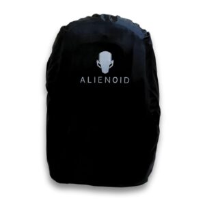 Alienoid Waterproof Rain Bag Cover: Protect Your Belongings from Rain, Dust, and Scratches.Comes with Elastic Adjust – Ideal for School, College, Office, Trekking Backpacks (20-30 L) (Black)