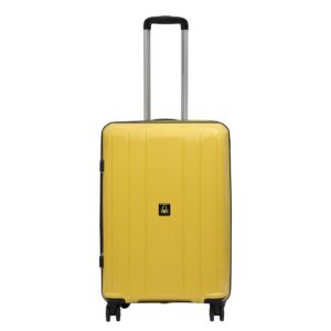 United Colors Of Benetton Wayfarer Unisex Hard Luggage – Yellow, TSA Lock 67 CM Medium Trolley Bag