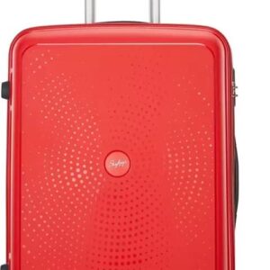 Skybags Plastic Zap 4 Spinner Wheel Hard Trolley Bag 66 360° F-Red, Medium