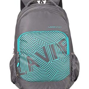 Lavie Sport Melbourne 34 Ltrs Laptop Backpack | School College Bag For Boys & Girls | Laptop Compartment (Dark Grey)