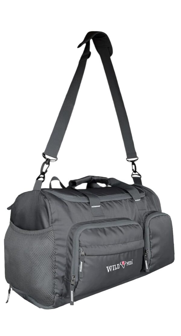 45L FlexForce: All-in-One Gym Bag, Duffel Bag, Rucksack, Travel Bag, Sports Bag (Grey)