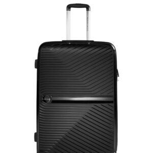 Nasher Miles Bruges Hard-Sided Polypropylene Check-in Luggage Black 28 inch |75cm Trolley Bag